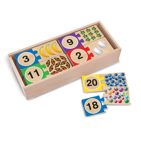 MELISSA & DOUG Self-Correcting Wooden Number Puzzles 2542